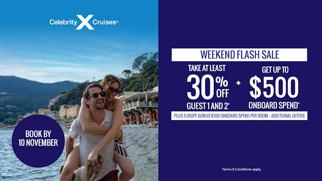 Weekend Flash Sale with Celebrity Cruises