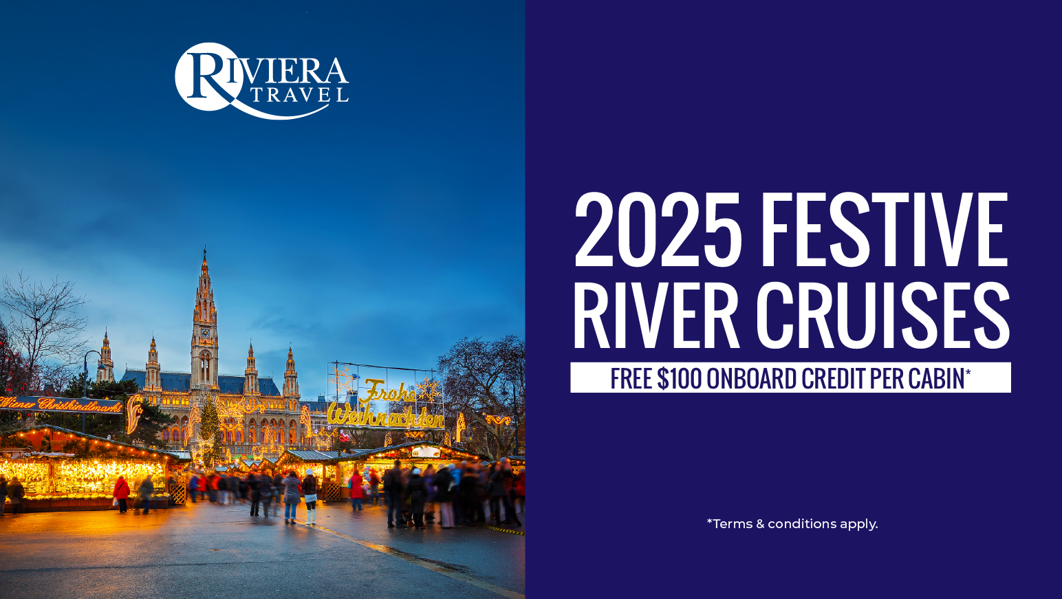 2025 Festive River Cruises with Riviera Travel