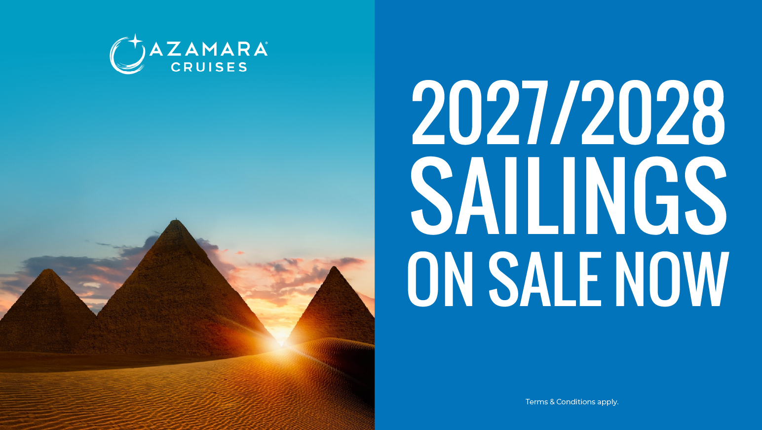 Azamara 2027/28 on sale now