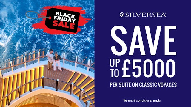 Save up to £5000 on silversea Cruises
