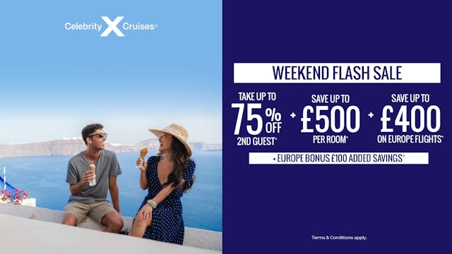 Weekend flash sale with Celebrity Cruises