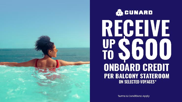 Receive up to $600 onboard credit