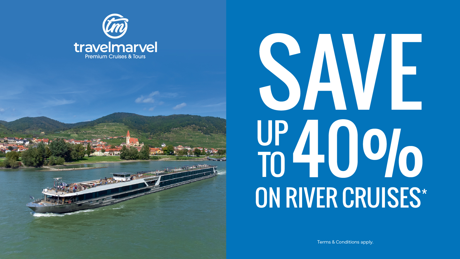 Save up to 40% on APT River Cruises