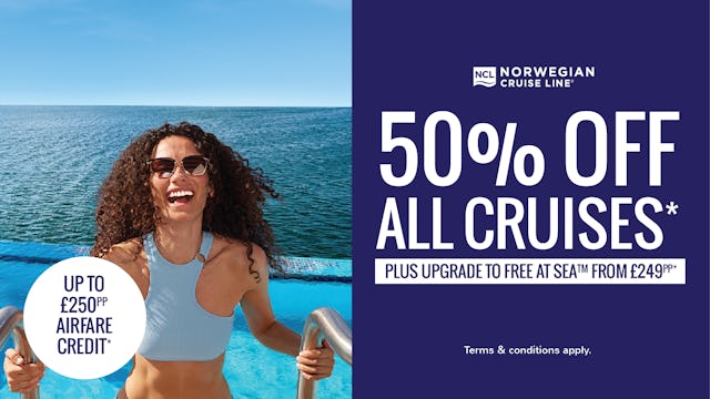 50% off all cruises with NCL