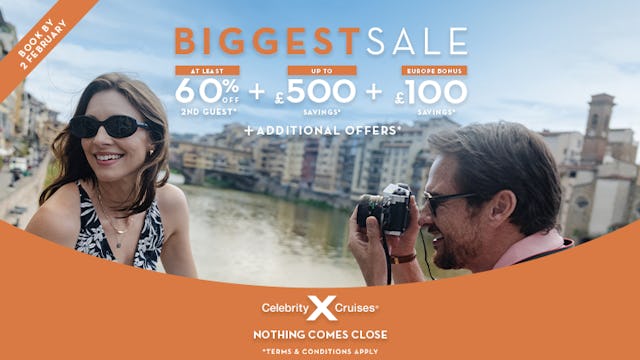 Biggest sale with Celebrity Cruises