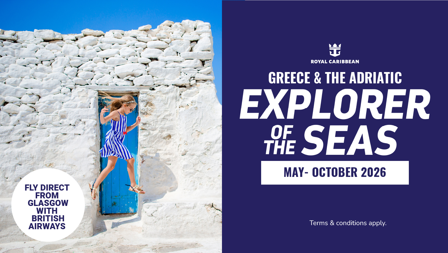 Fly direct from Glasgow with British Airways