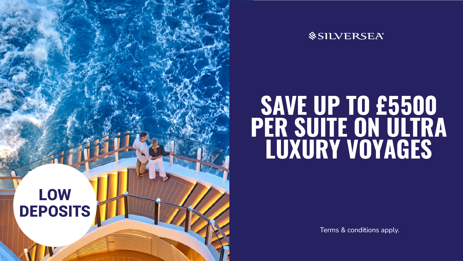 Save up to £5500 with Silversea