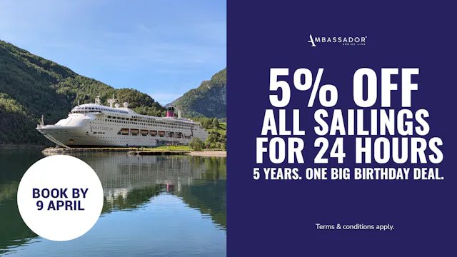Ambassador Cruise Line Birthday sale