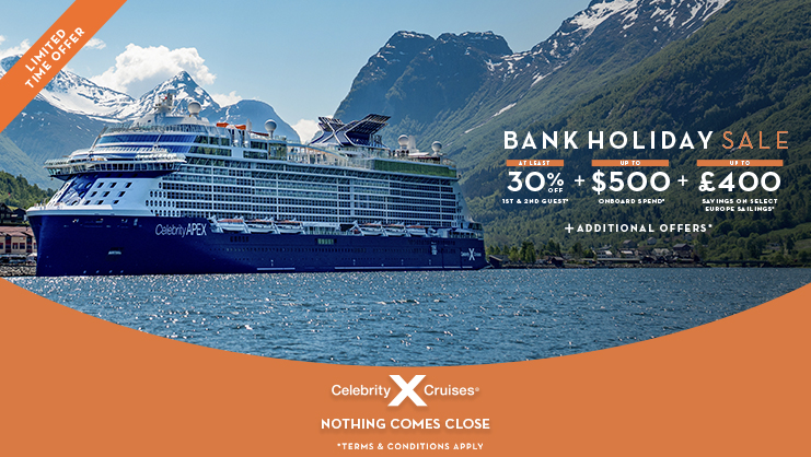 Bank holiday sale with Celebrity Cruises