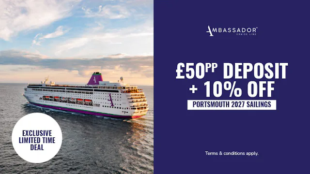 Exclusive limited time deal with Ambassador Cruise Line