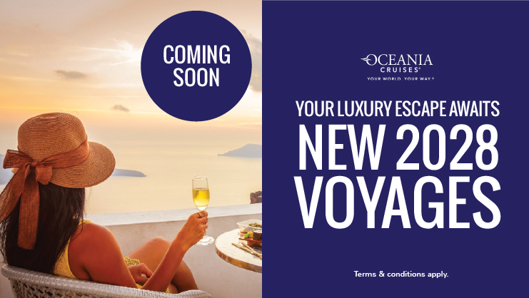 New 2028 voyages with Oceania Cruises