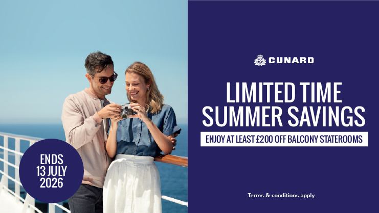 Limited time summer savings with Cunard