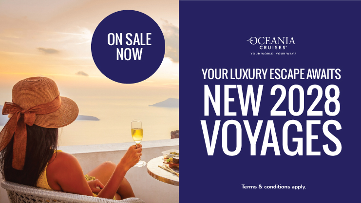 New 2028 voyages with Oceania Cruises on sale
