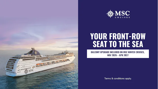 Balcony upgrade when booking an Oceanview with MSC cruises