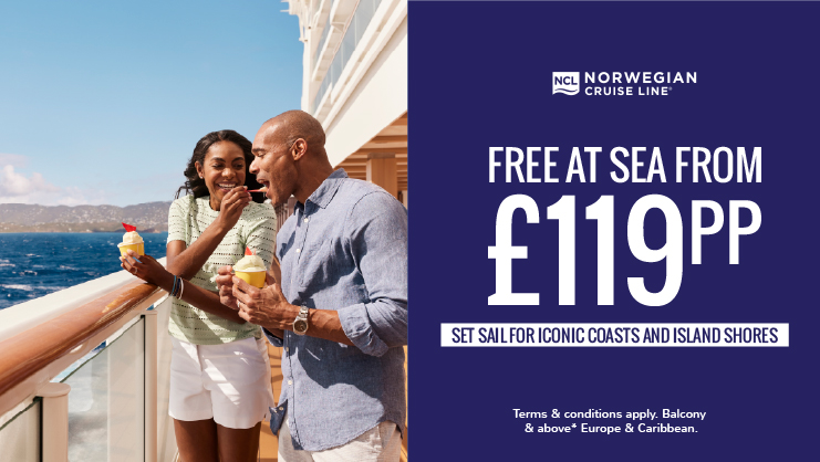 Upgrade to Free At Sea from £119pp with NCL Cruises