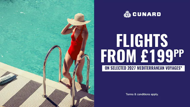 Flights from £199pp on selected 2027 Mediterranean Voyages