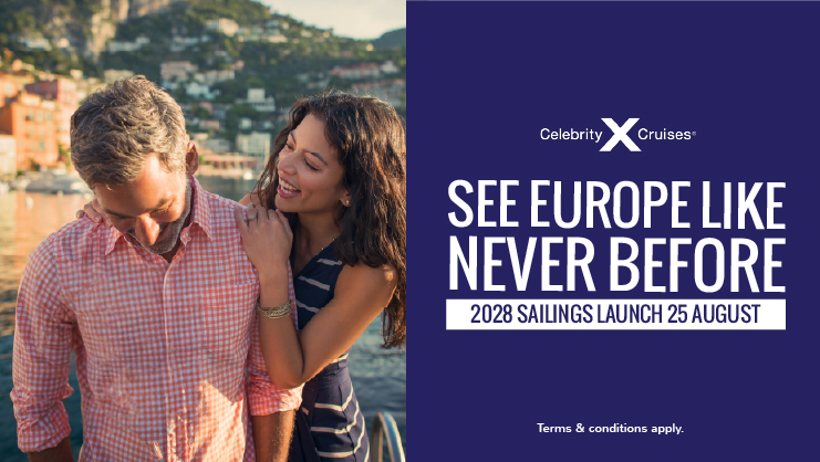 See Europe like never before with Celebrity Cruises - 2028 sailings launch 25 August