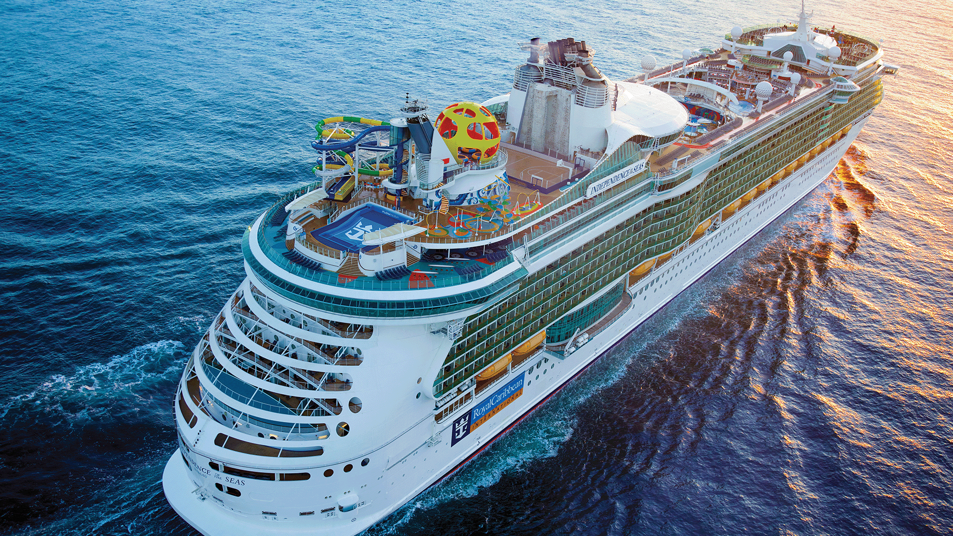 Independence of the Seas cruise ship aerial