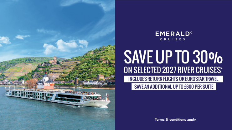 Save up to 30% on selected 2027 river cruises with Emerald Crusies
